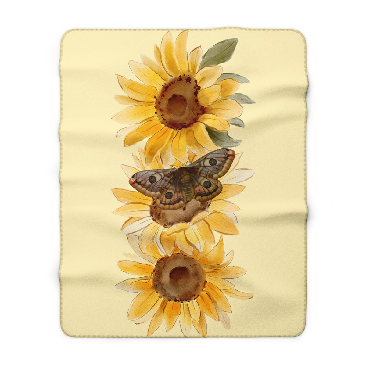 Sunflower Sanctuary Sherpa Fleece Blanket